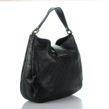 Gucci Guccissima Large New Ladies Web Hobo Black 3 of 8