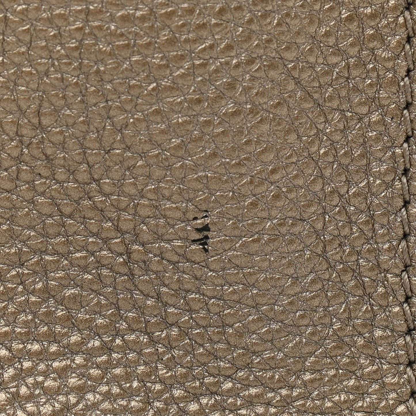 Metallic Hammered Calfskin Double Handle Medium Amy Tote Graphite