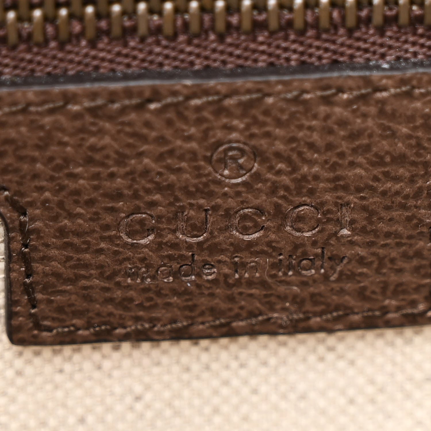 Gucci GG Supreme Monogram Textured Dollar Calfskin Web Ophidia Wristlet Shoulder Bag Beige Ebony New Acero 6 of 12