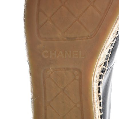 Chanel Lambskin CC Espadrilles 38 Black 6 of 10