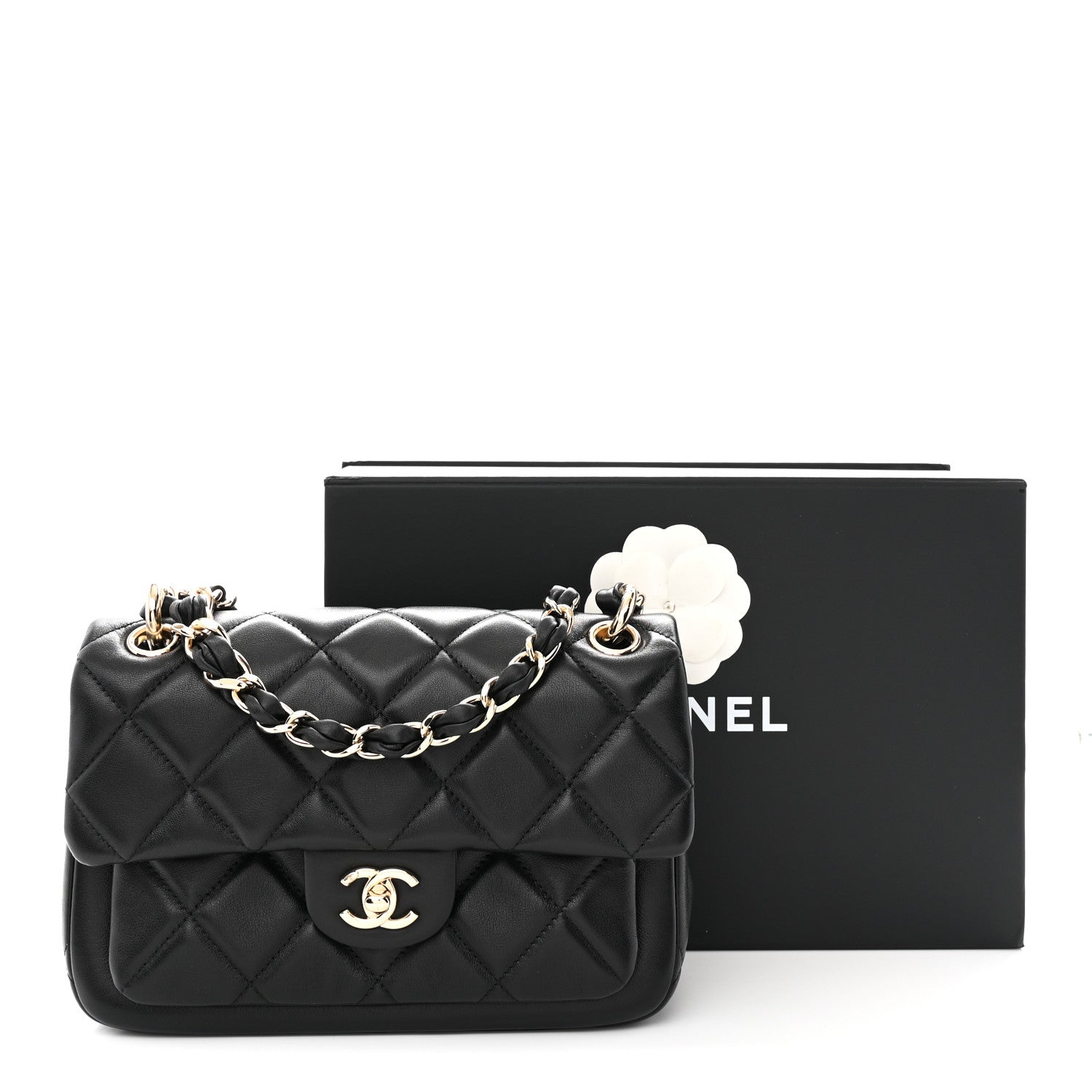 Chanel Calfskin Quilted Pocket Chic Flap Bag Black 11 of 11