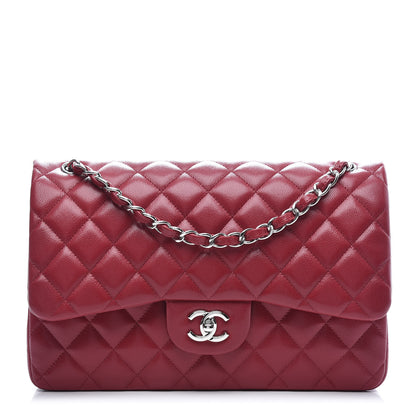 Chanel Caviar Quilted Jumbo Double Flap Red 1 of 10