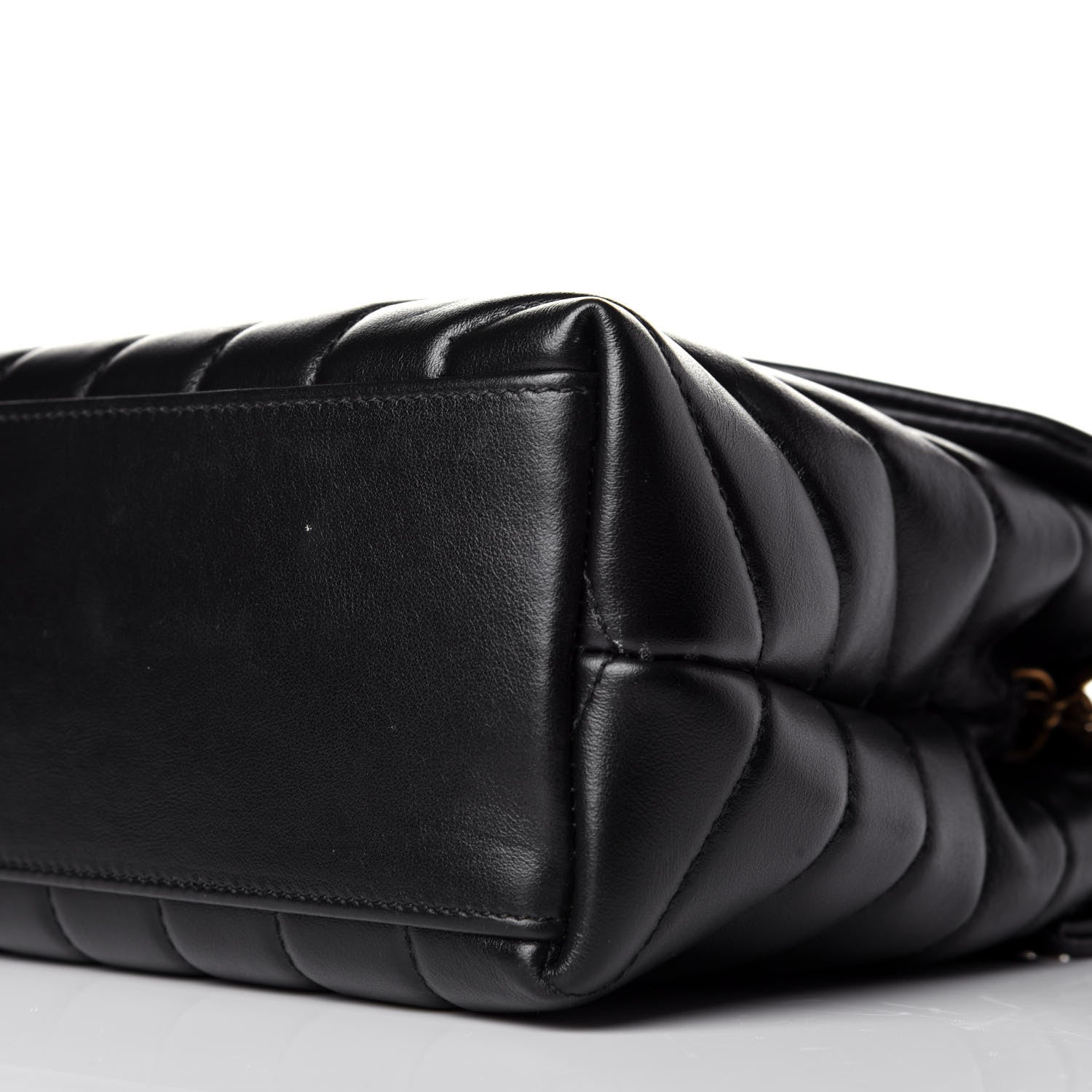 Saint Laurent Calfskin Y Quilted Monogram Small Loulou Chain Satchel Black 9 of 9