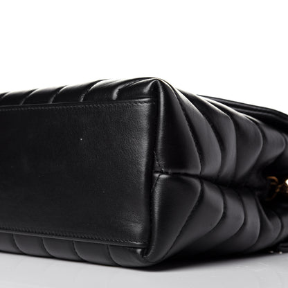 Saint Laurent Calfskin Y Quilted Monogram Small Loulou Chain Satchel Black 9 of 9