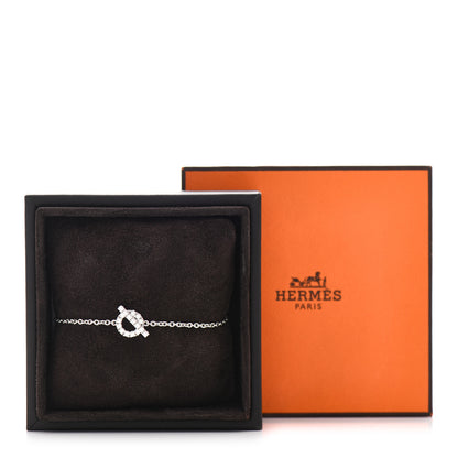 Hermes 18K White Gold Diamond Finesse Bracelet ST 4 of 4