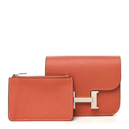 Hermes Evercolor Constance Slim Wallet Blush 1 of 11