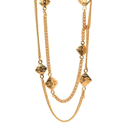 Chanel Metal CC Long Chain Necklace Gold 1 of 6
