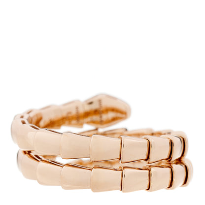 Bulgari 18K Rose Gold Diamond Serpenti Viper Wrap Ring L 3 of 5