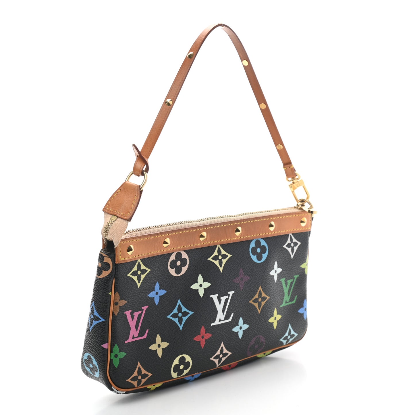 Monogram Multicolor Pochette Accessories Black
