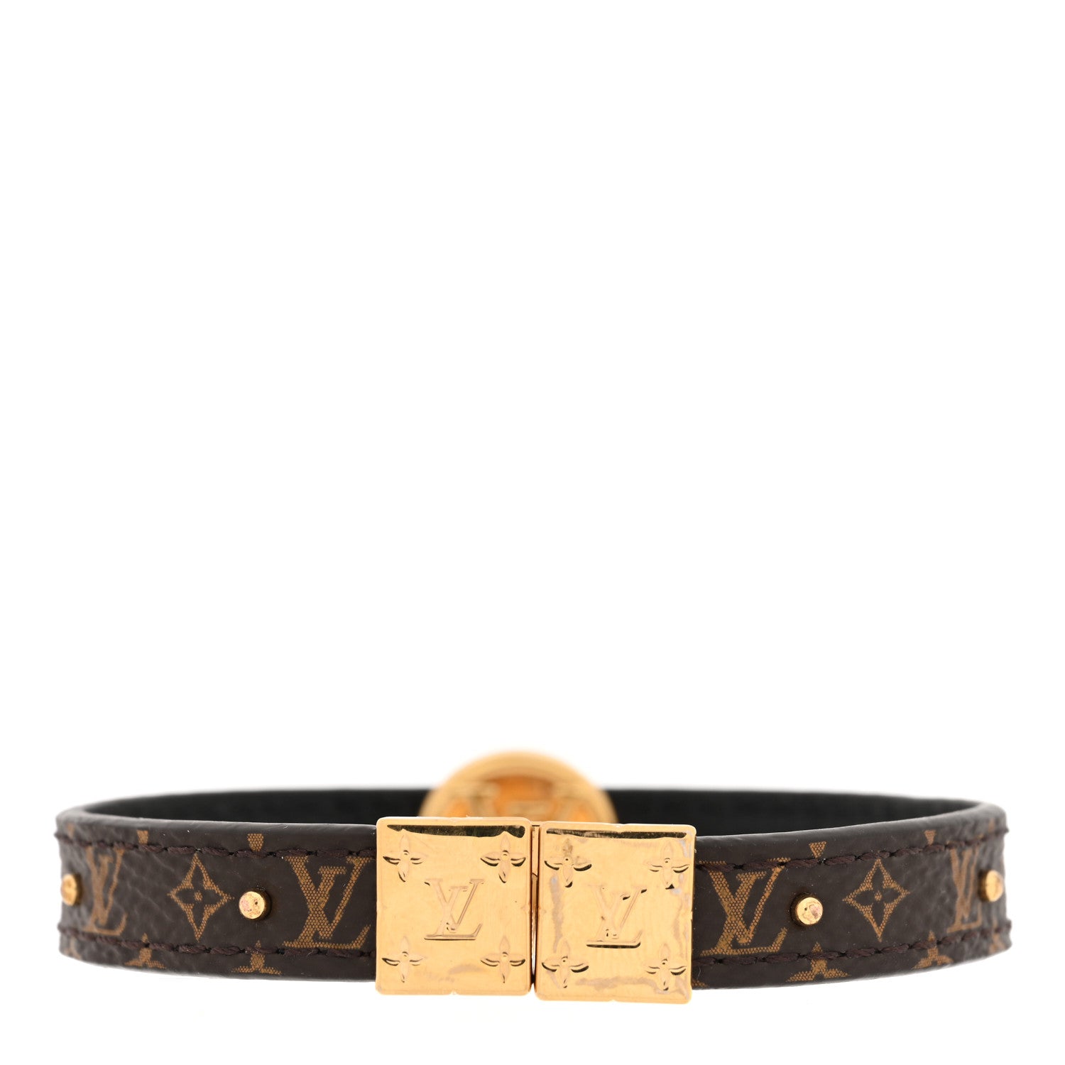 Louis Vuitton Monogram LV Circle Reversible Bracelet 17 Black 4 of 7