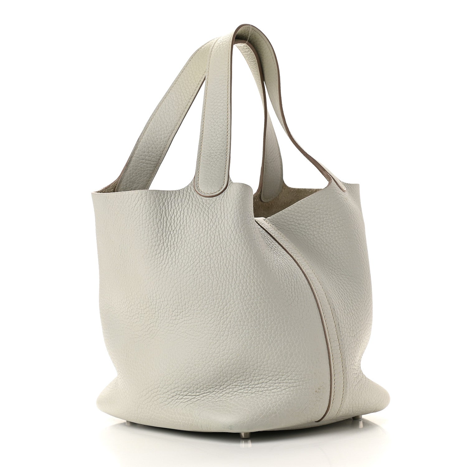 Hermes Taurillon Clemence Picotin Lock 22 MM Gris Perle 2 of 8