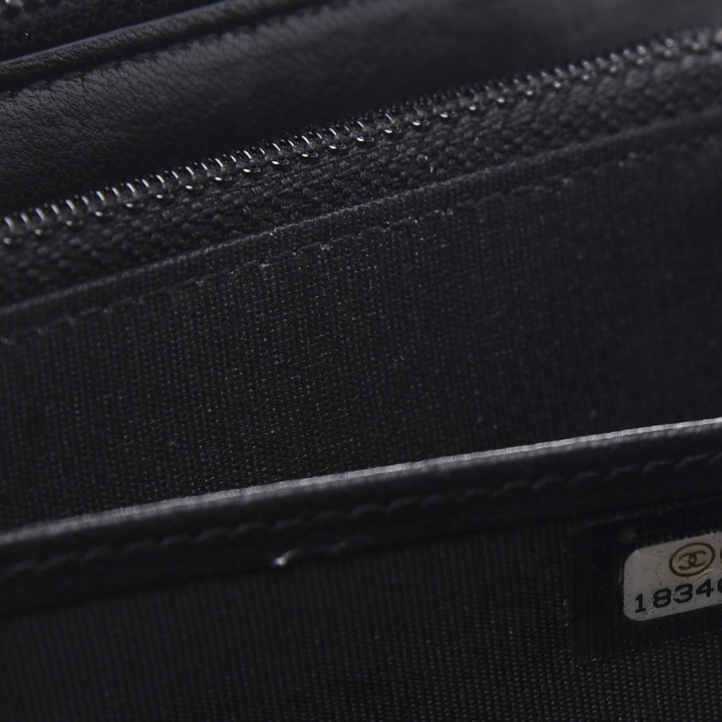 Lambskin Quilted Boy Zip Around Wallet Black