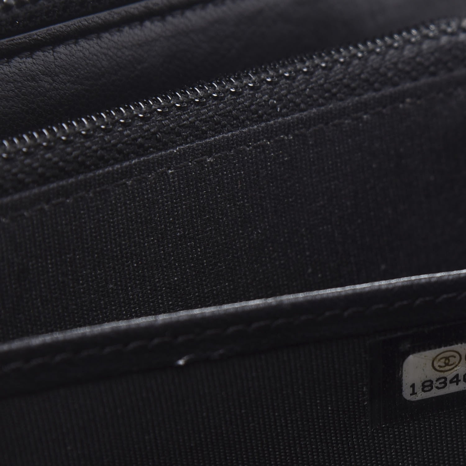 Chanel Lambskin Quilted Boy Zip Around Wallet Black 8 of 10