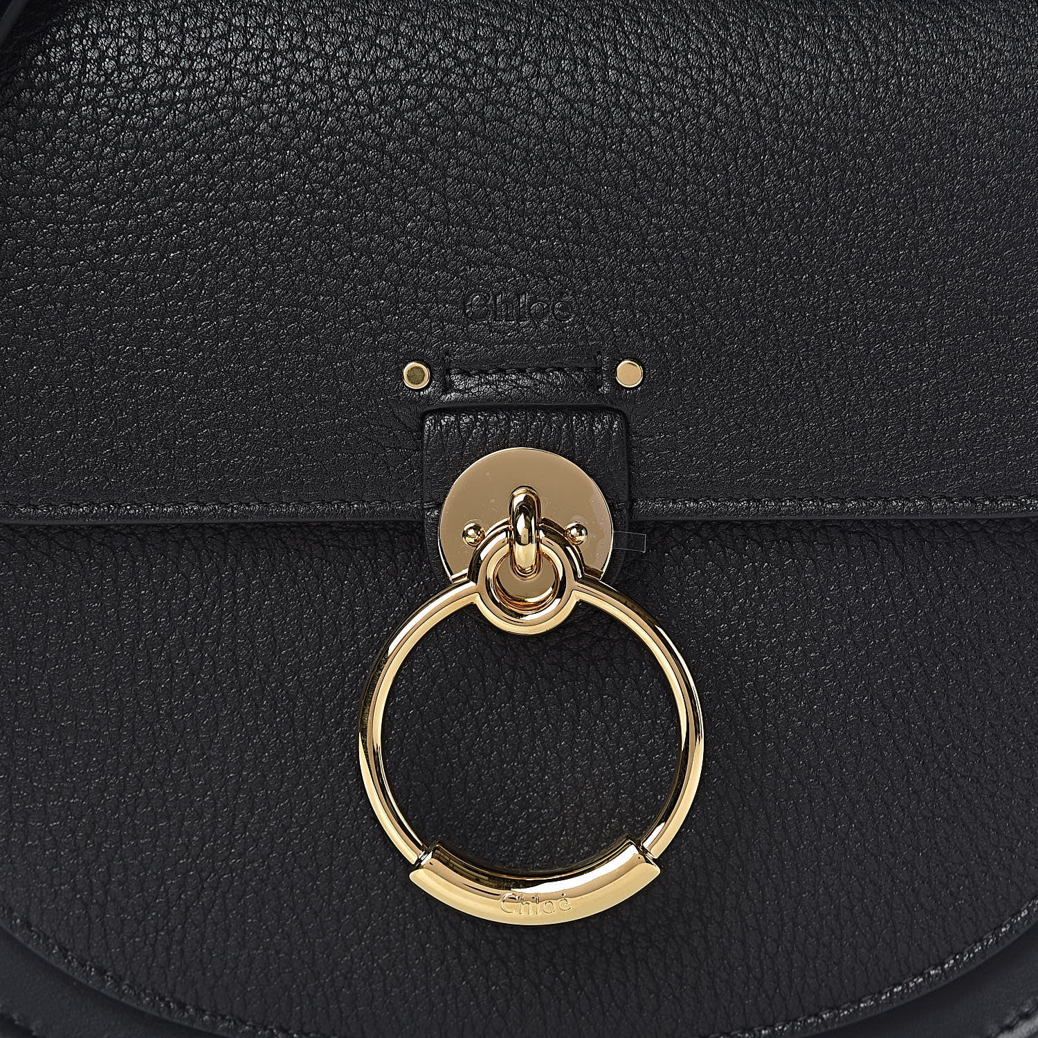 Chloe Grained Calfskin Large Tess Bag Black 10 of 10