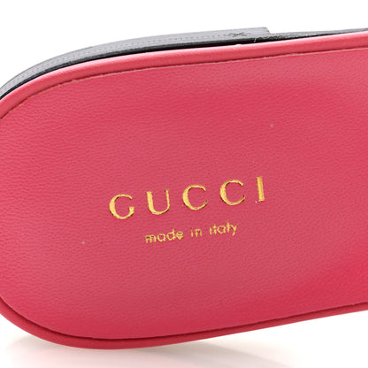 Gucci Cosmos Softy Calfskin Interlocking G Cut Out Slide Sandals 37 Rhodamine Pink 8 of 9