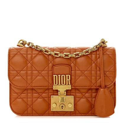 Christian Dior Lambskin Cannage Small Dioraddict Flap Bag Tan 1 of 10