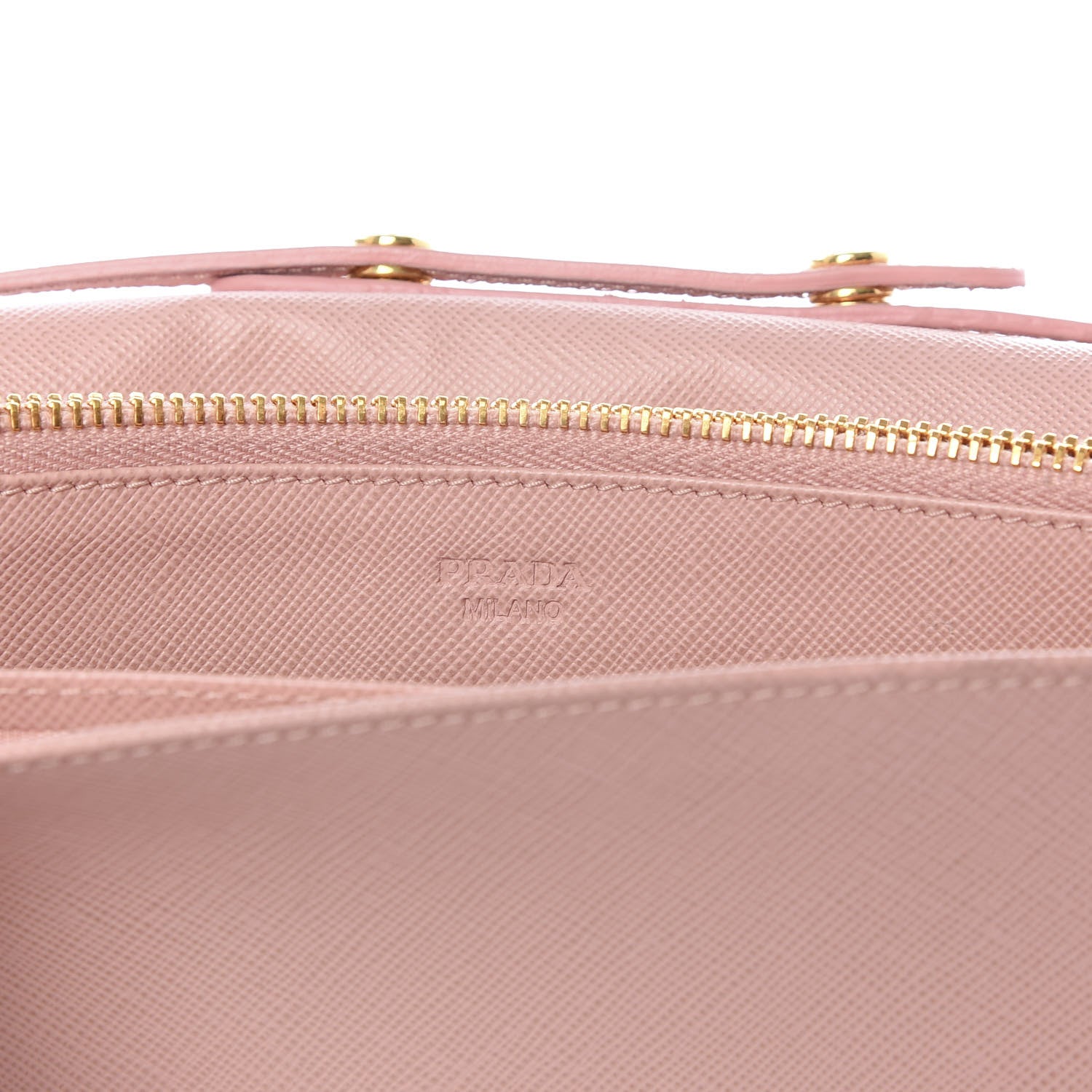 Prada Saffiano Metal Flap Wallet with Strap Orchidea 5 of 10