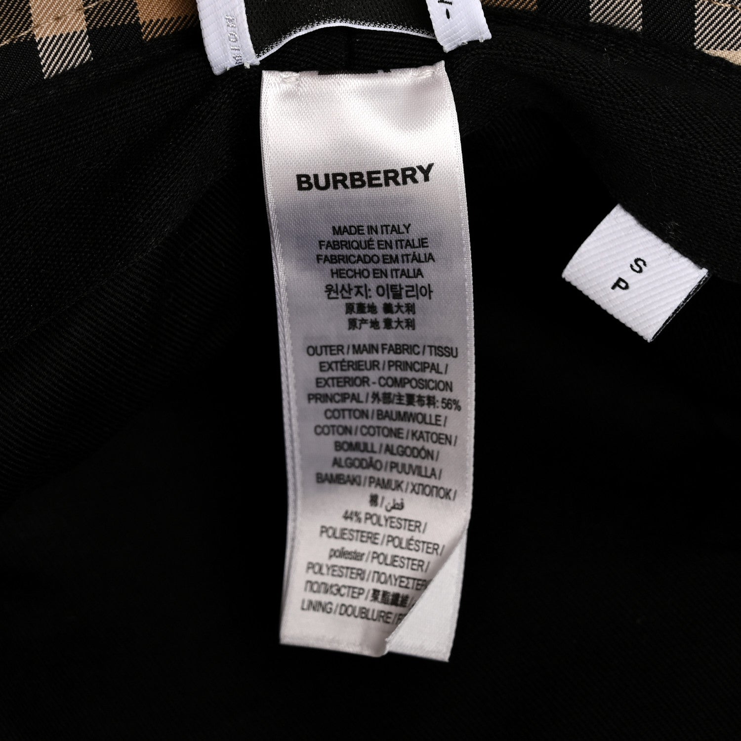 Burberry Technical Cotton Vintage Check Bucket Hat S Archive Beige 8 of 8