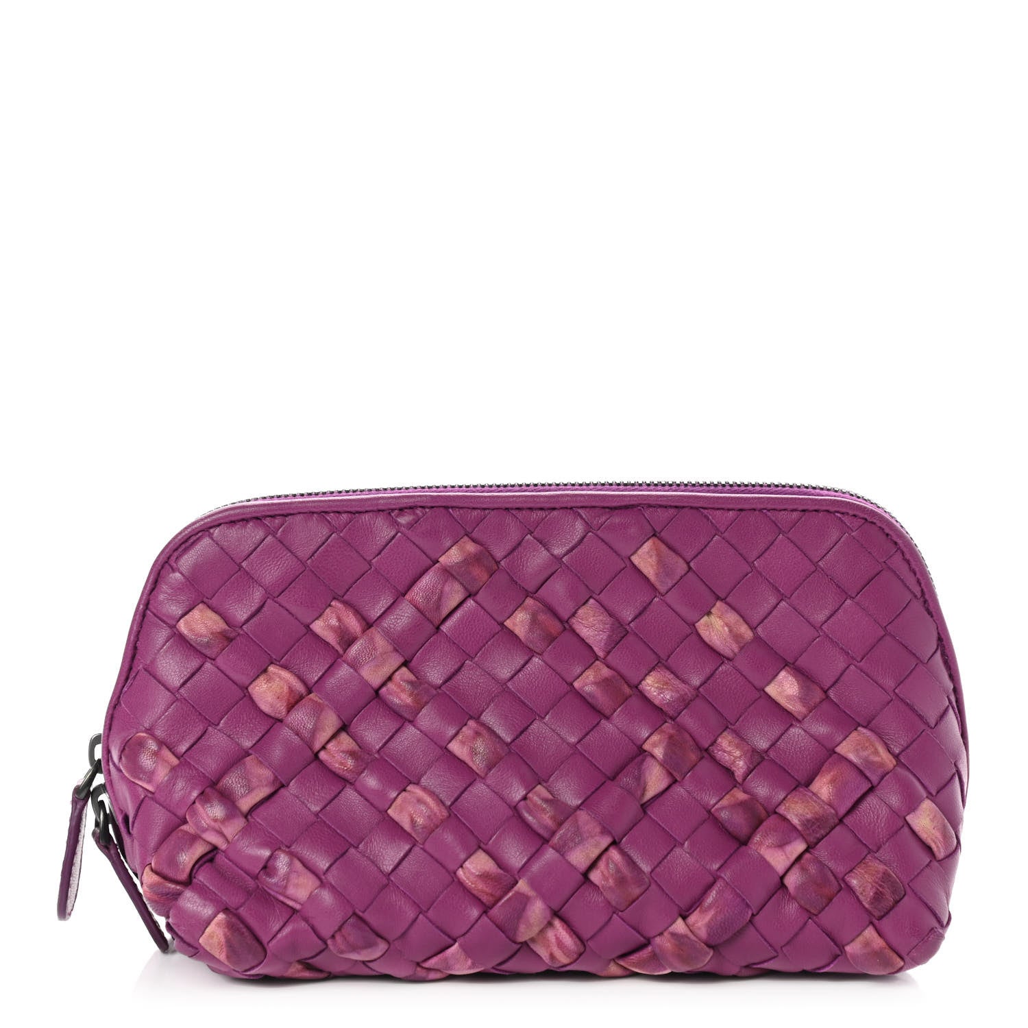 Bottega Veneta Nappa Intrecciato Sfrangiato Cosmetic Case Orchid 1 of 7