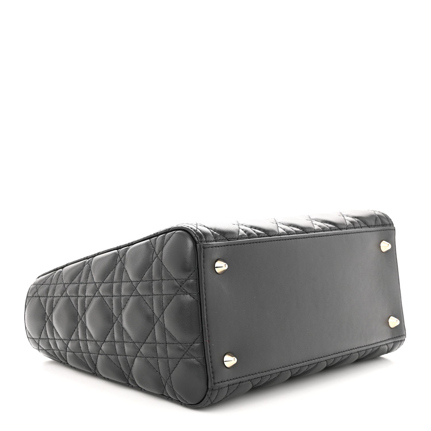 Christian Dior Lambskin Cannage Medium Lady Dior Black 4 of 11