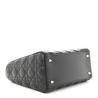 Christian Dior Lambskin Cannage Medium Lady Dior Black 4 of 11