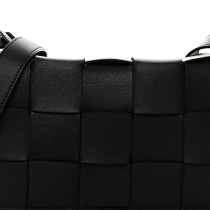 Bottega Veneta Lambskin Maxi Intrecciato Cassette Crossbody Bag Black 8 of 10