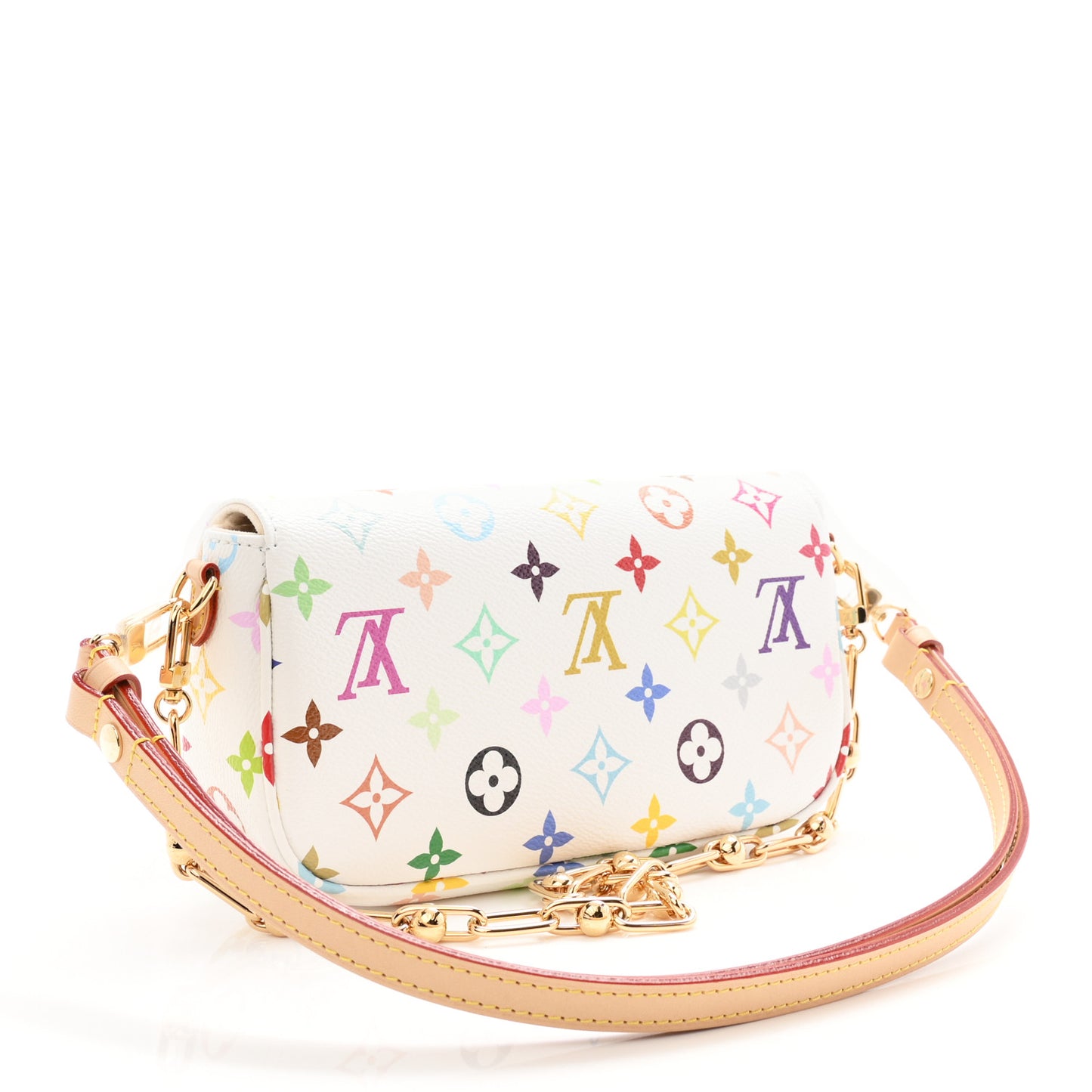 LV X TM Monogram Multicolor Ivy Wallet On Chain White
