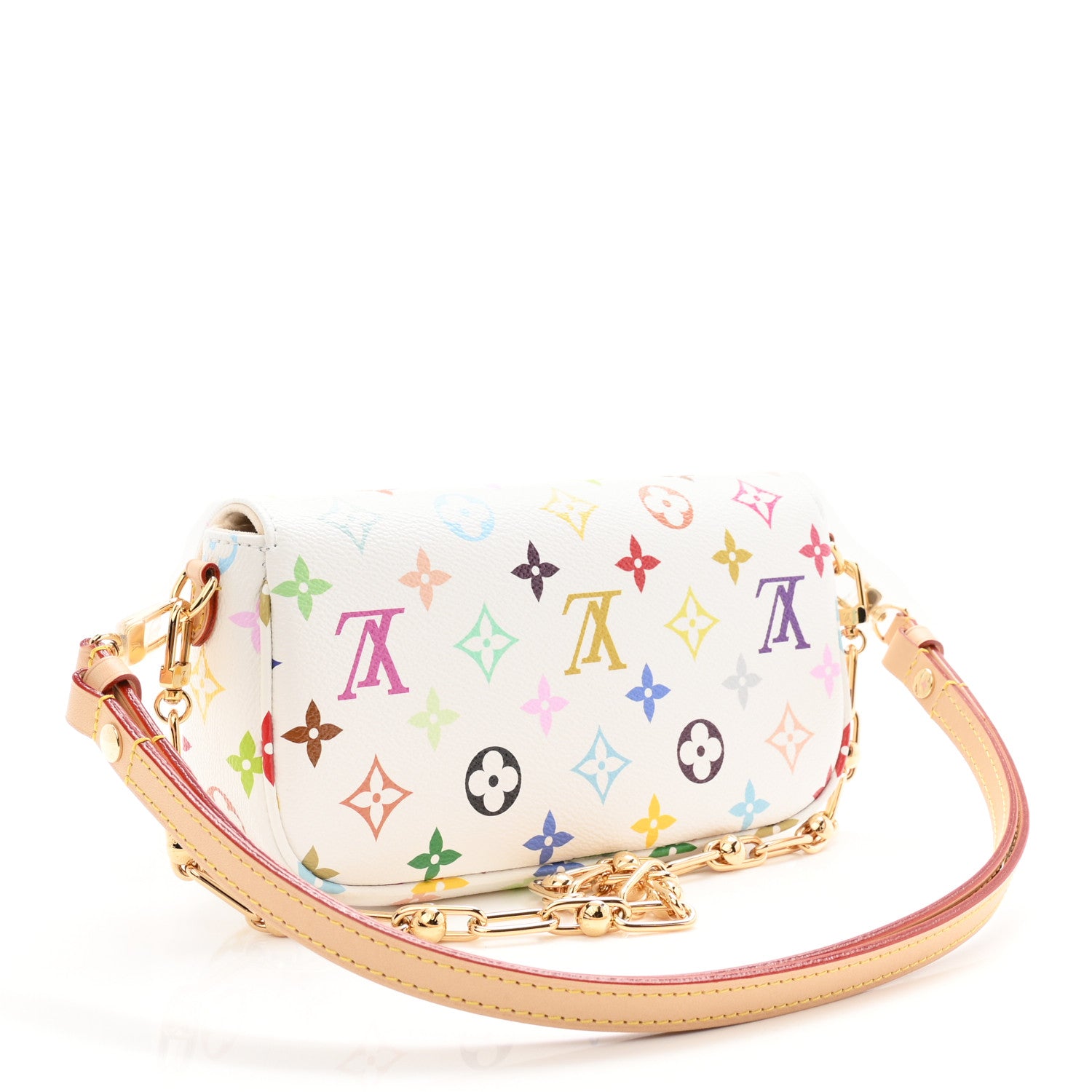 Louis Vuitton LV X TM Monogram Multicolor Ivy Wallet On Chain White 3 of 10