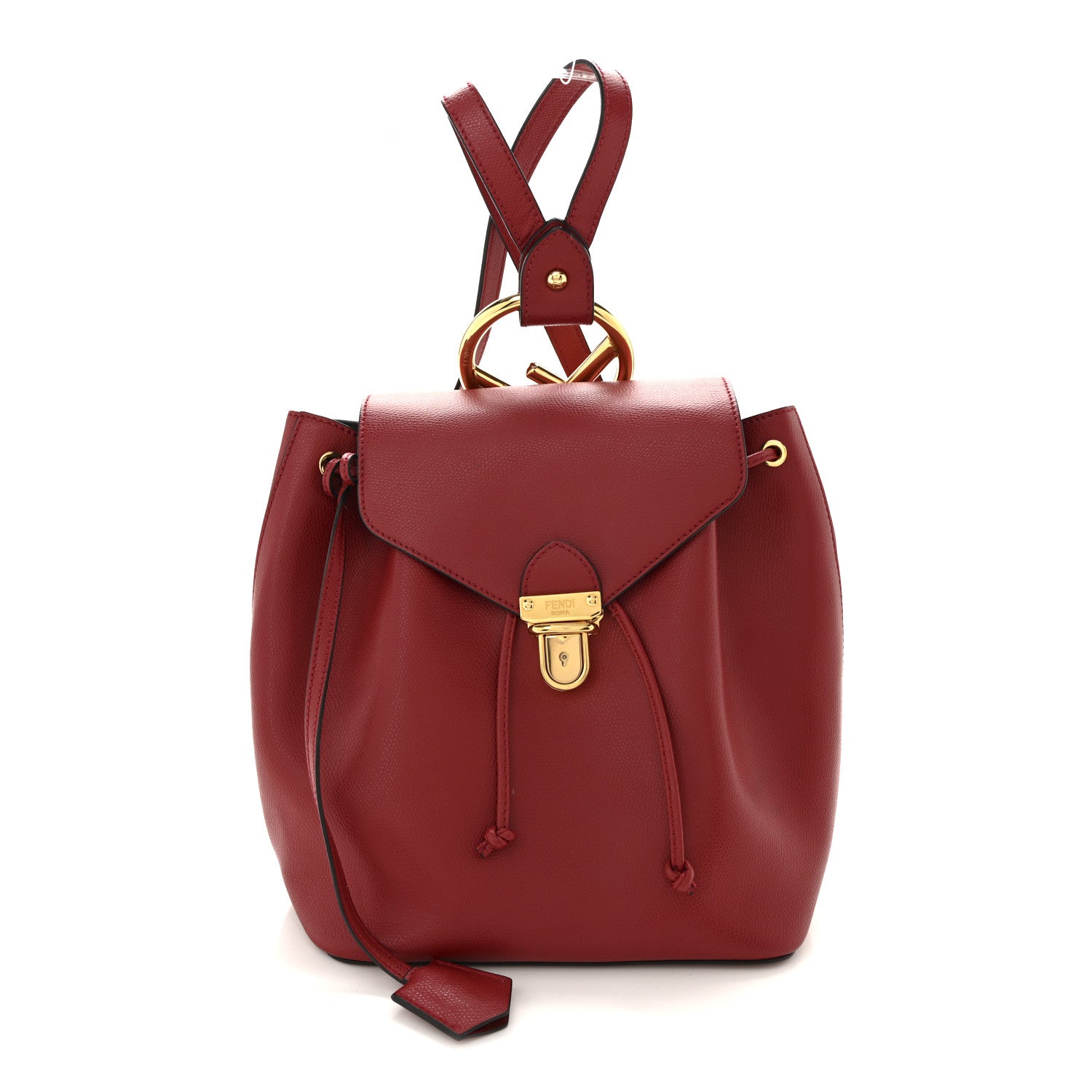 Fendi Vitello Cruise F is Fendi Drawstring Backpack Fragola 1 of 13