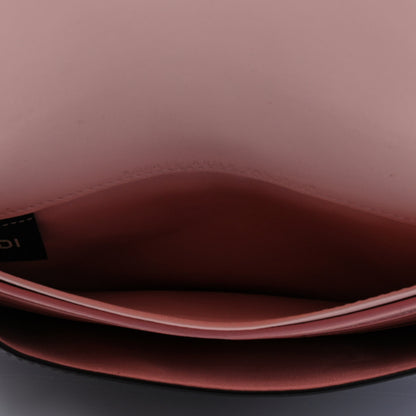Fendi Vitello Grace Glazed Fabric FF 1974 Mini Peekaboo Wallet on Chain Brown Mogano Panna 3 of 5