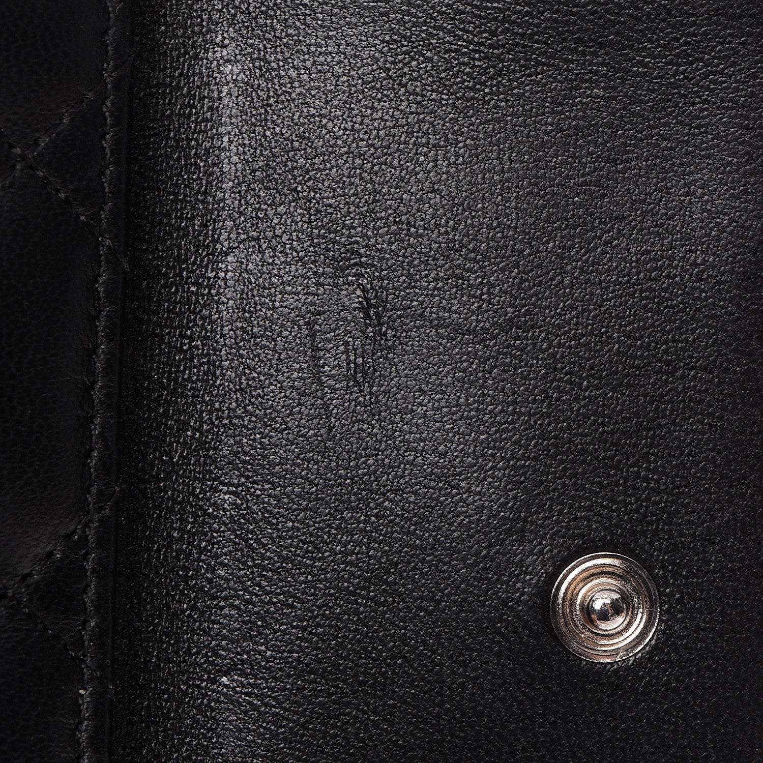 Chanel Lambskin Quilted Compact French Flap Wallet Black 8 of 8