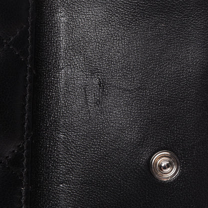 Chanel Lambskin Quilted Compact French Flap Wallet Black 8 of 8