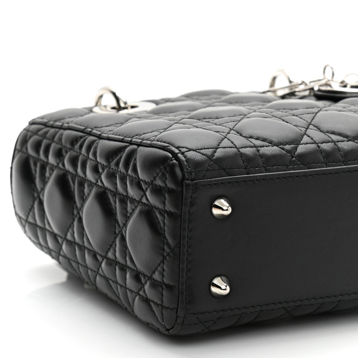 Lambskin Cannage Small Lucky Badges My Lady Dior Black