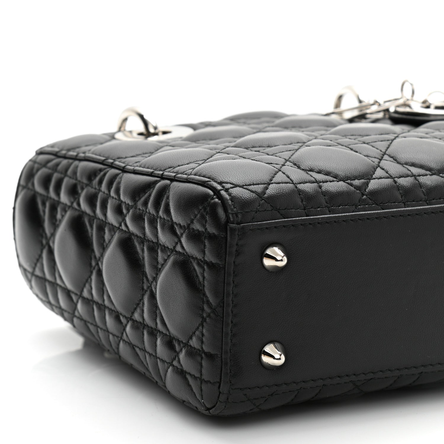 Christian Dior Lambskin Cannage Small Lucky Badges My Lady Dior Black 9 of 11