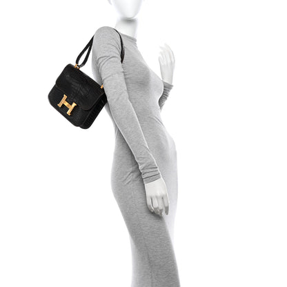 Hermes Shiny Niloticus Crocodile Constance 24 Havane 2 of 15