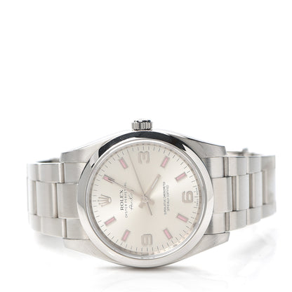 Rolex Stainless Steel 34mm Oyster Perpetual Air-King Watch Pink Index 114200 2 of 5