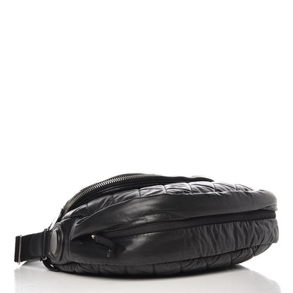 Chanel Coated Canvas Quilted Expandable Messenger Black 4 of 9