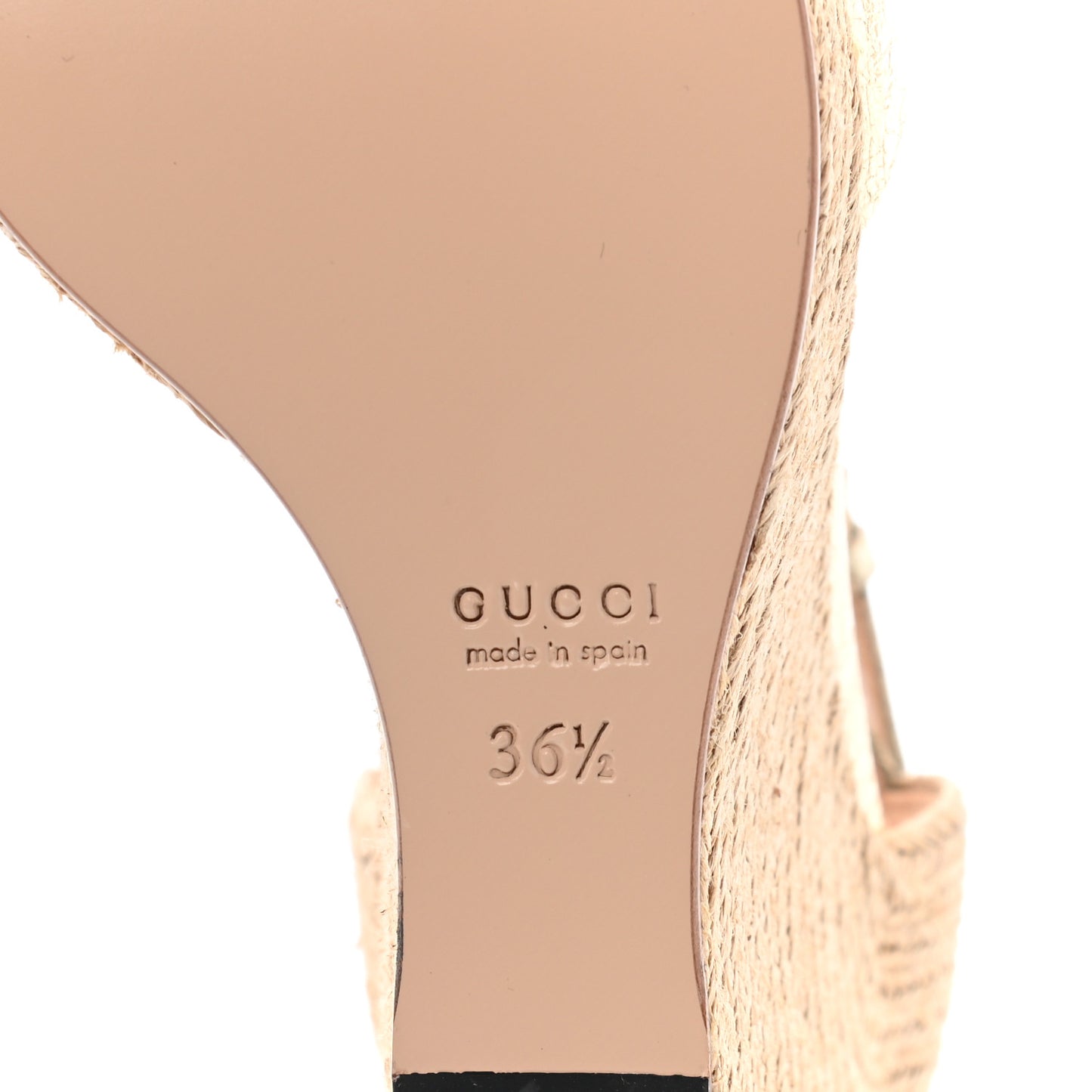 Galassia Horsebit Platform Espadrille Wedge Sandals 36.5 Platino