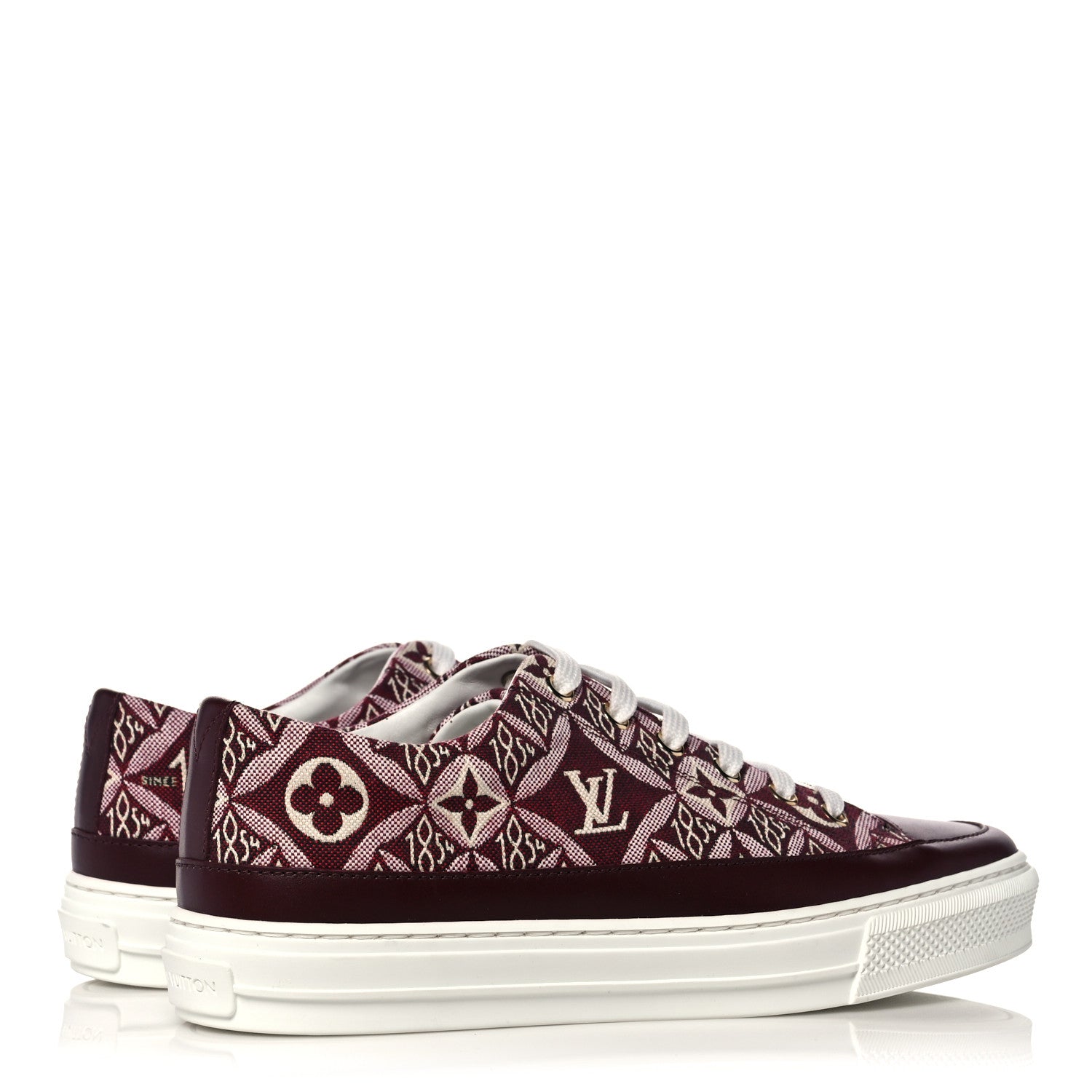 Louis Vuitton Jacquard Since 1854 Stellar Sneakers 37 Bordeaux 4 of 7