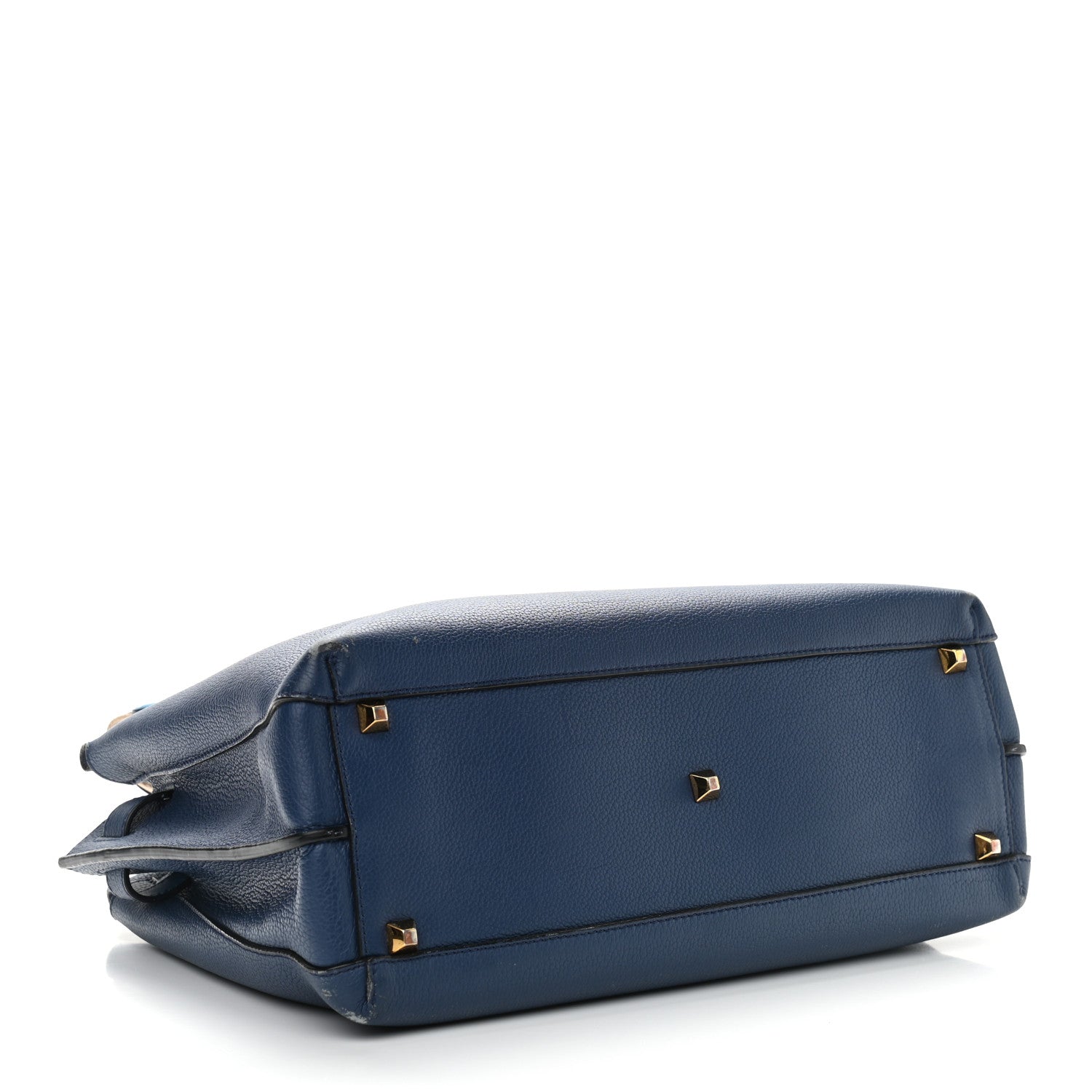 MCM Grained Calfskin Medium Milla Tote Navy 4 of 22