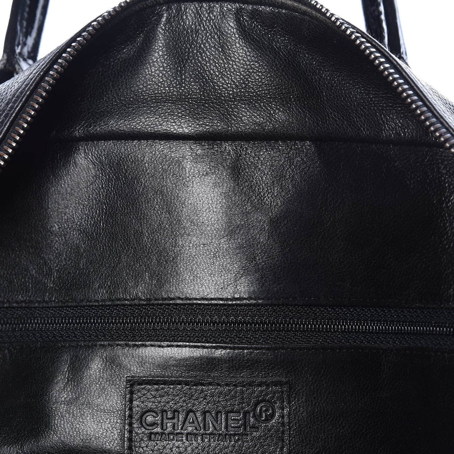 Caviar Patent Quilted Large Bowler Black