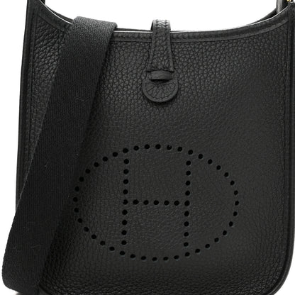 Hermes Taurillon Clemence Evelyne TPM Black 8 of 11