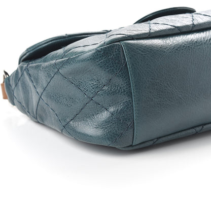 Chanel Glazed Calfskin Stitched On The Road Flap Blue 6 of 11