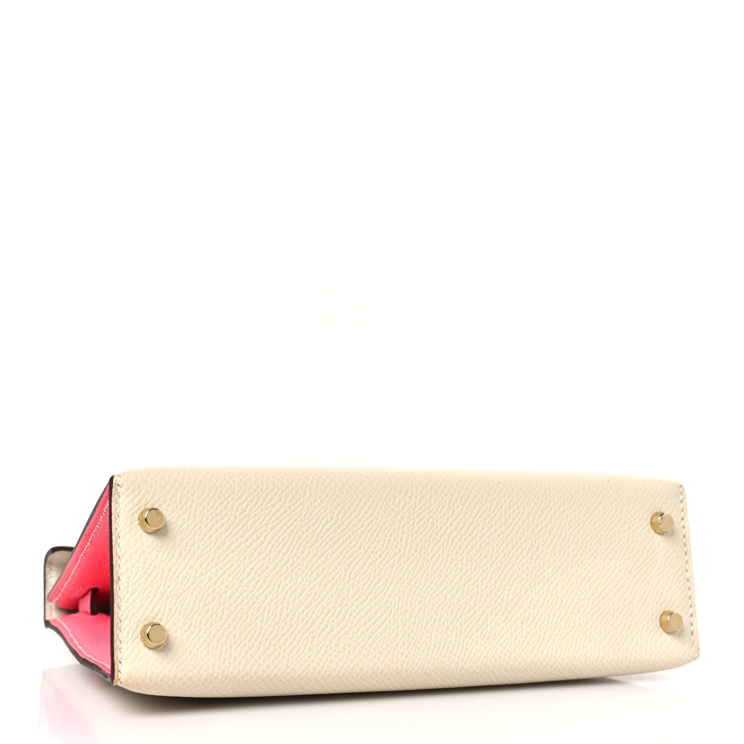 Hermes Epsom Horseshoe Mini Kelly Sellier 20 Craie Rose Azalee 4 of 10