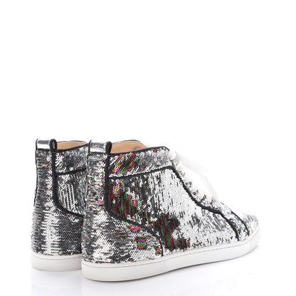 Christian Louboutin Metallic Sequin Bip Bip Orlato Flat Sneakers 38 Multicolor 5 of 12
