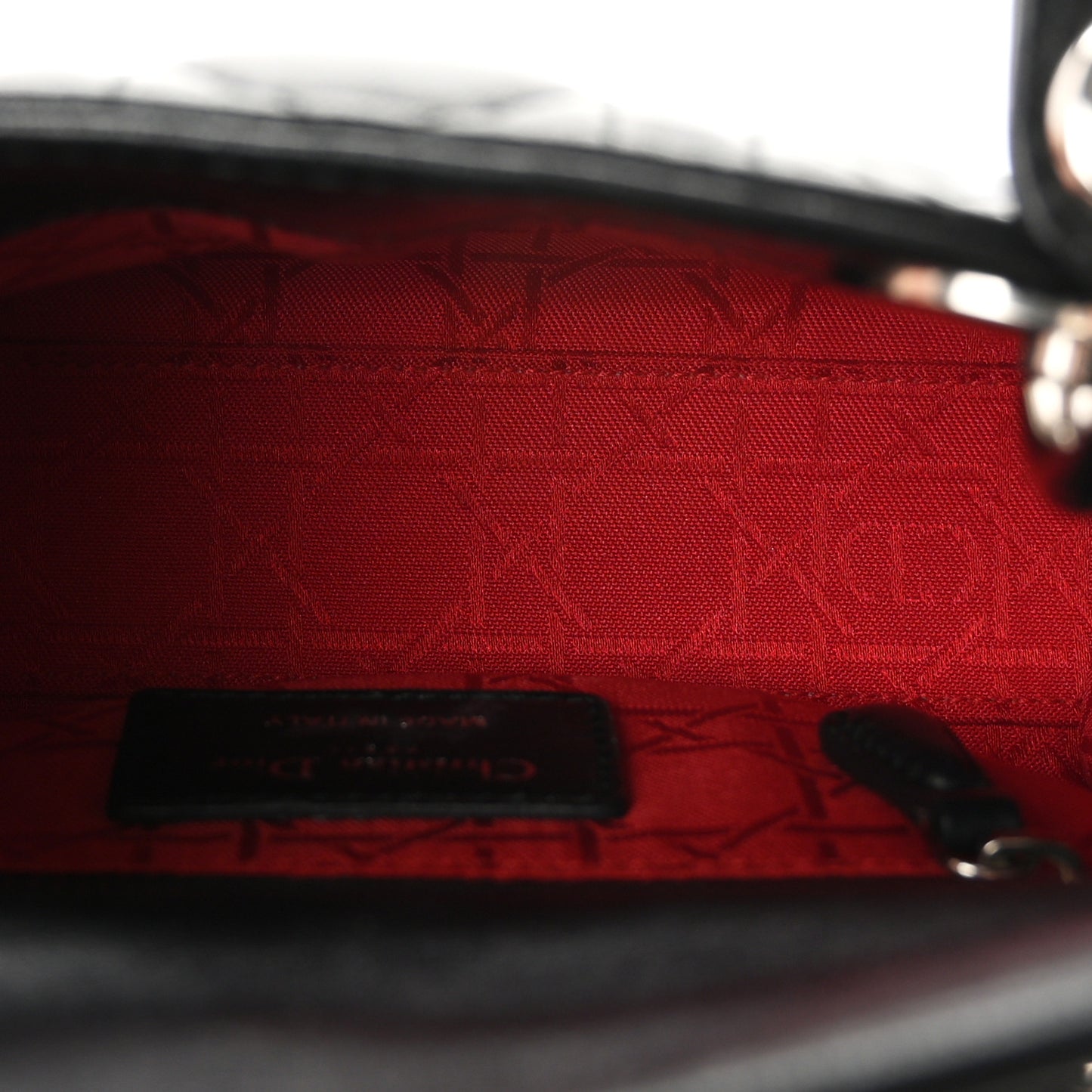 Lambskin Cannage Mini Lady Dior Black