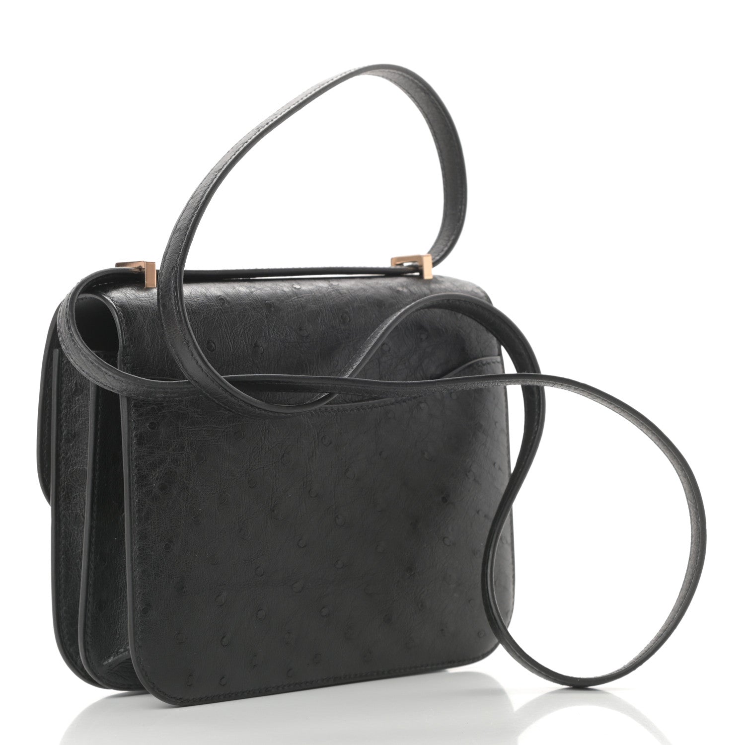 Hermes Ostrich Constance 18 Black 3 of 11