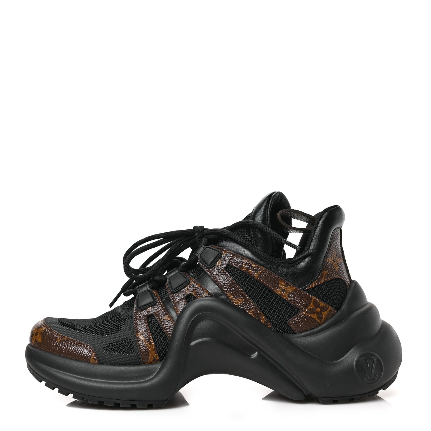Calfskin Patent Monogram LV Archlight Sneakers 38 Black