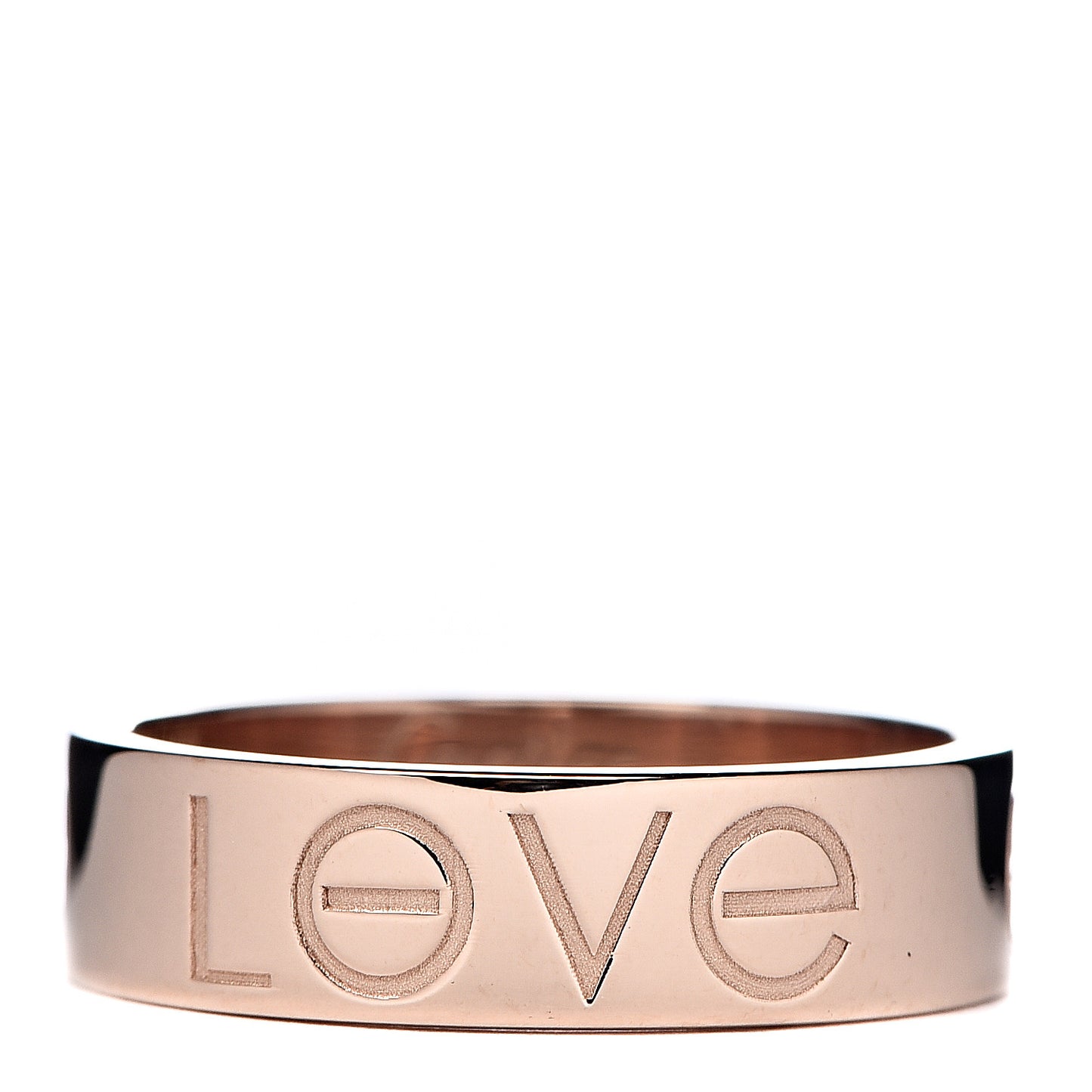 18K Pink Gold 5.5mm Engraved LOVE Ring 56 7.5