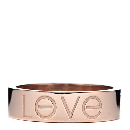 Cartier 18K Pink Gold 5.5mm Engraved LOVE Ring 56 7.5 4 of 5